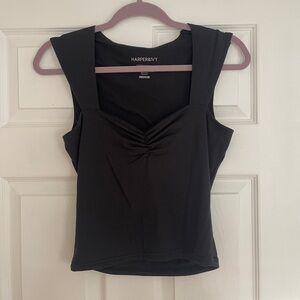 Harper & Ivy Black Women's Top Size Medium